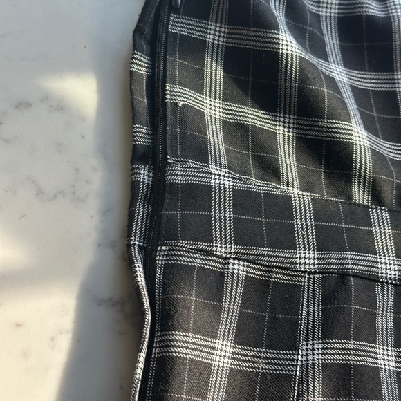 Divided Black & White Plaid  Mini Dress - Picture 5 of 7